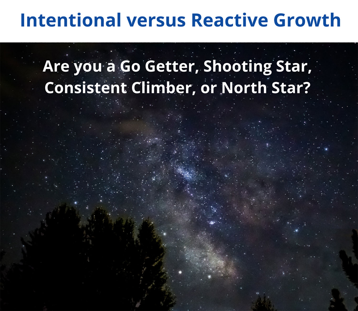 Intentional versus Reactive Growth